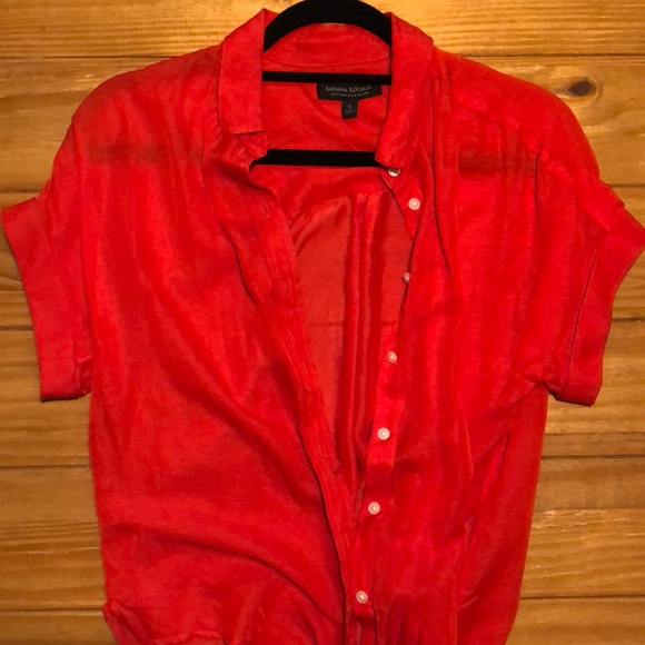 Silk-blend button down - Picture 3 of 6
